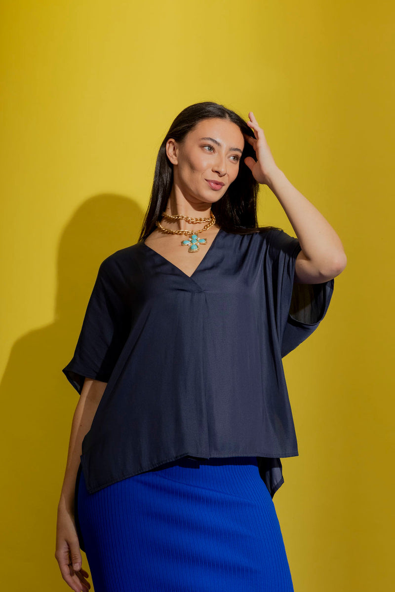Navy Bondi Top