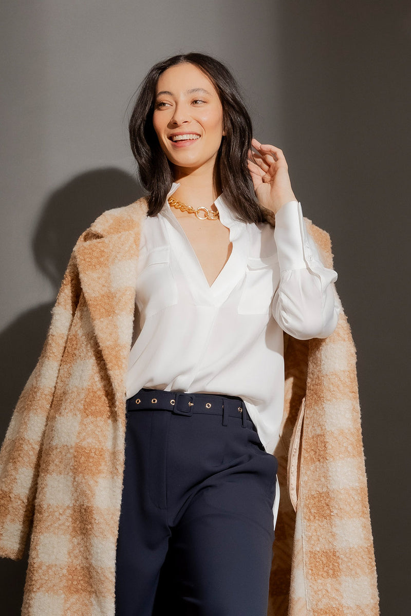 White Cargo Blogger Shirt