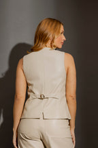 Putty Faux Leather Vest
