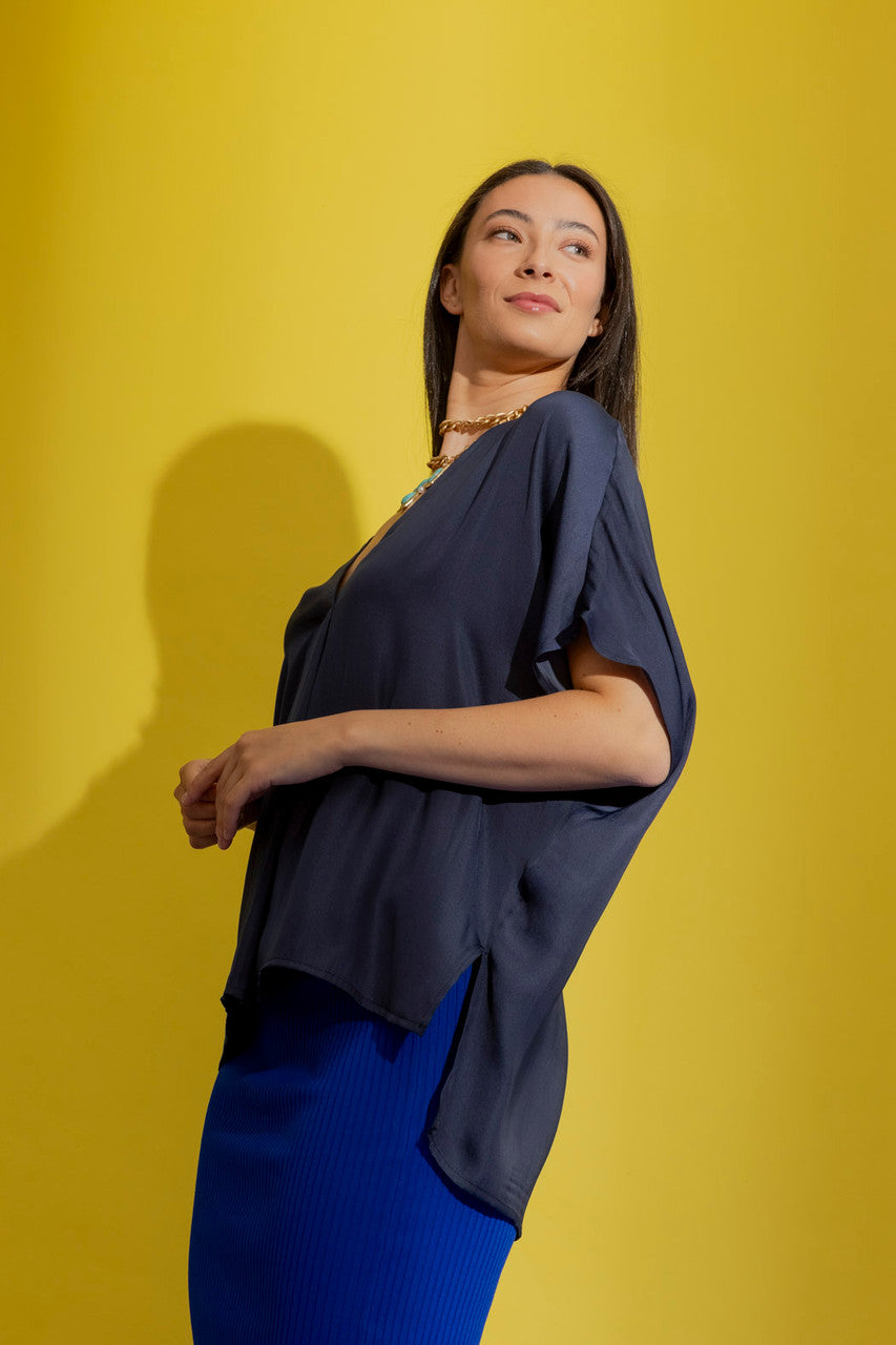 Navy Bondi Top