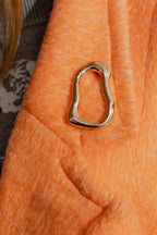 Gold Wave Brooch Gold O/S