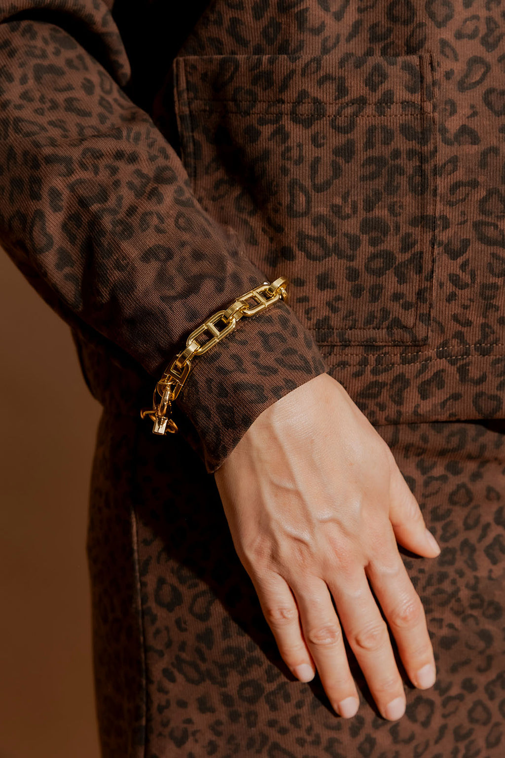 Gold Link Bracelet Gold O/S