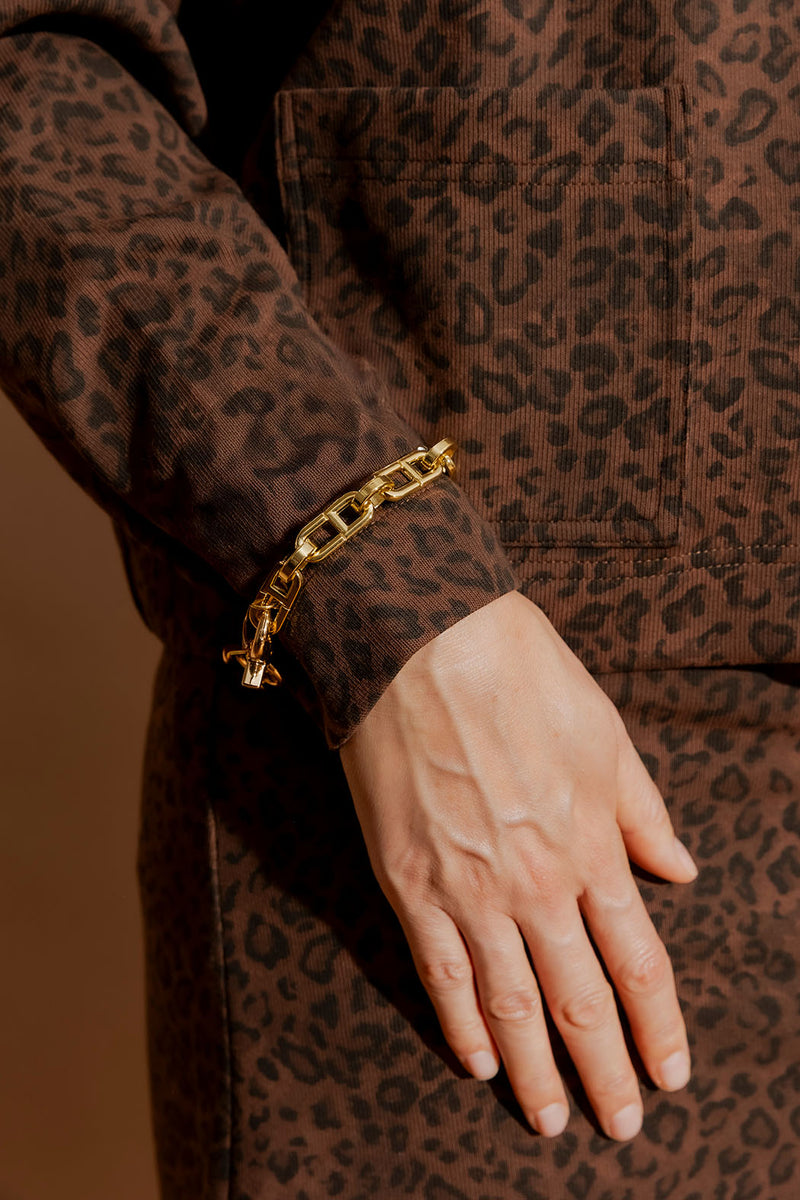 Gold Link Bracelet Gold O/S