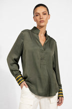 Khaki Glow Military Blogger Shirt