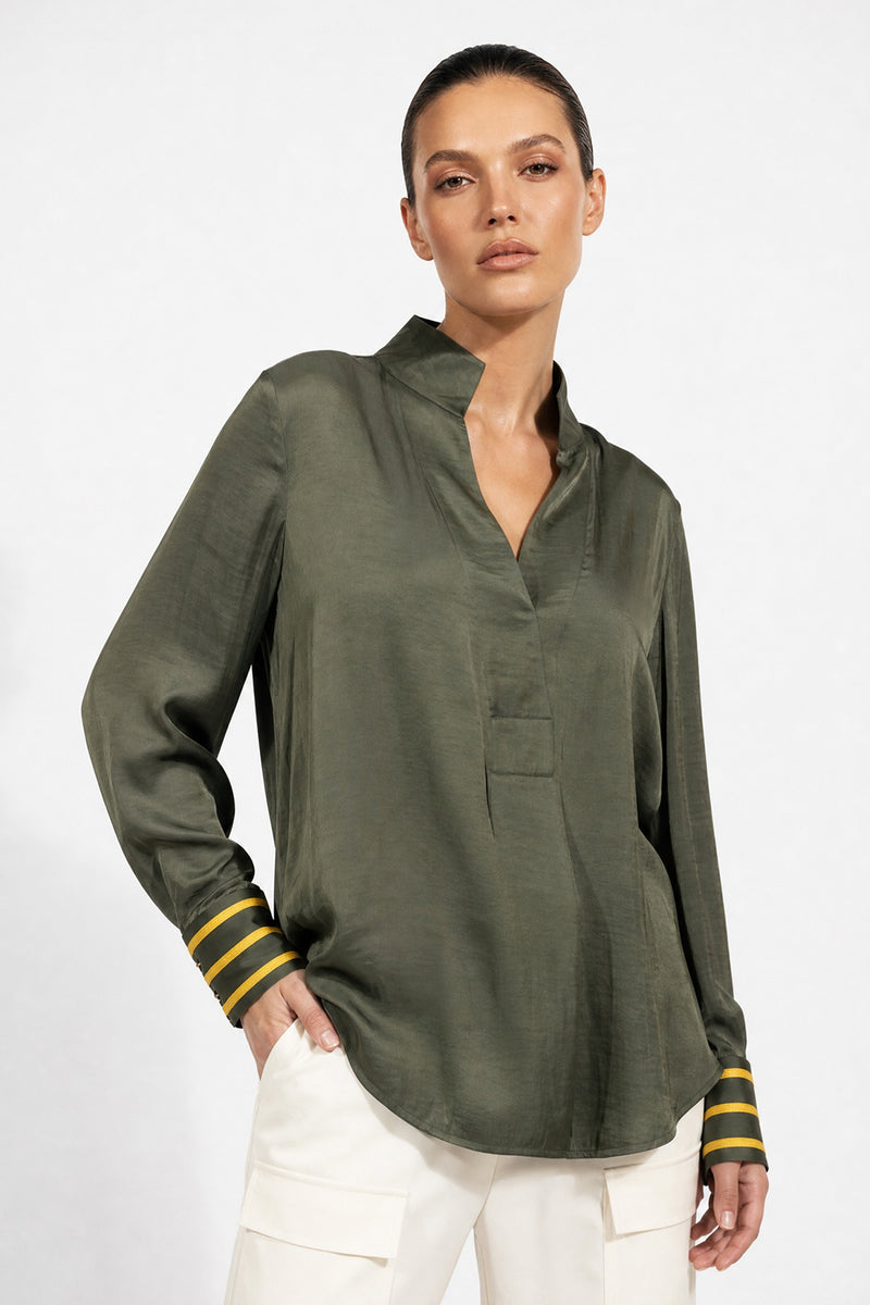 Khaki Glow Military Blogger Shirt