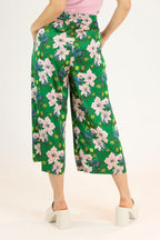 Green Silky Crop Culottes - Final Sale