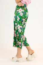 Green Silky Crop Culottes - Final Sale