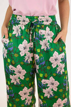 Green Silky Crop Culottes - Final Sale