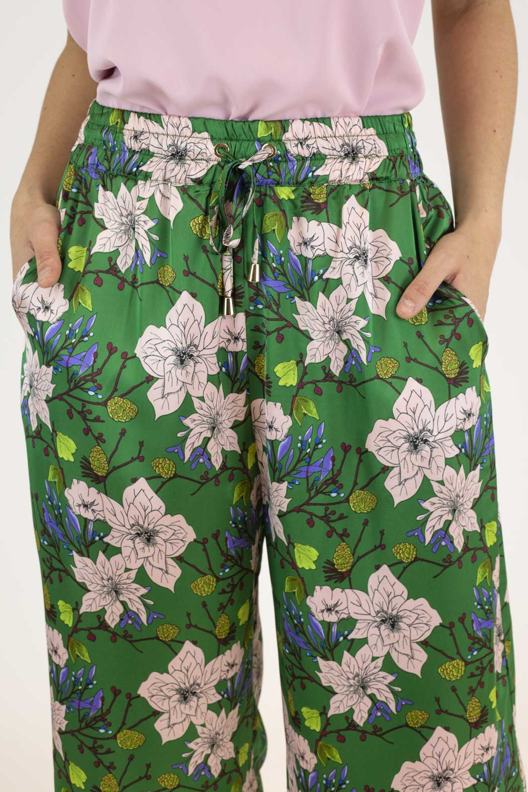 Green Silky Crop Culottes - Final Sale