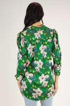 Green Ruffle Collar Blouse - Final Sale