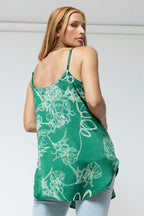Green Abstract Effortless Cami - Final Sale