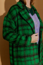 Green Check Zip Coat Green Check