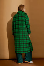 Green Check Zip Coat Green Check