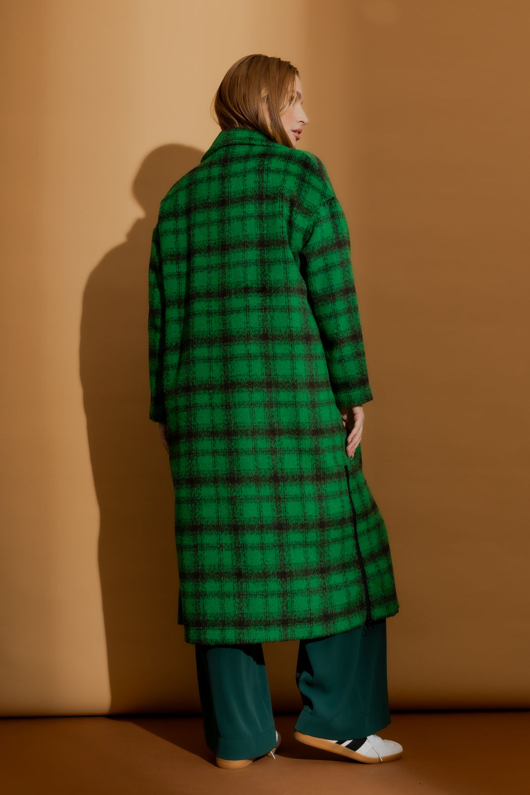 Green Check Zip Coat Green Check