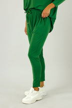 Moss Green Bamboo Slouch Pants - NT