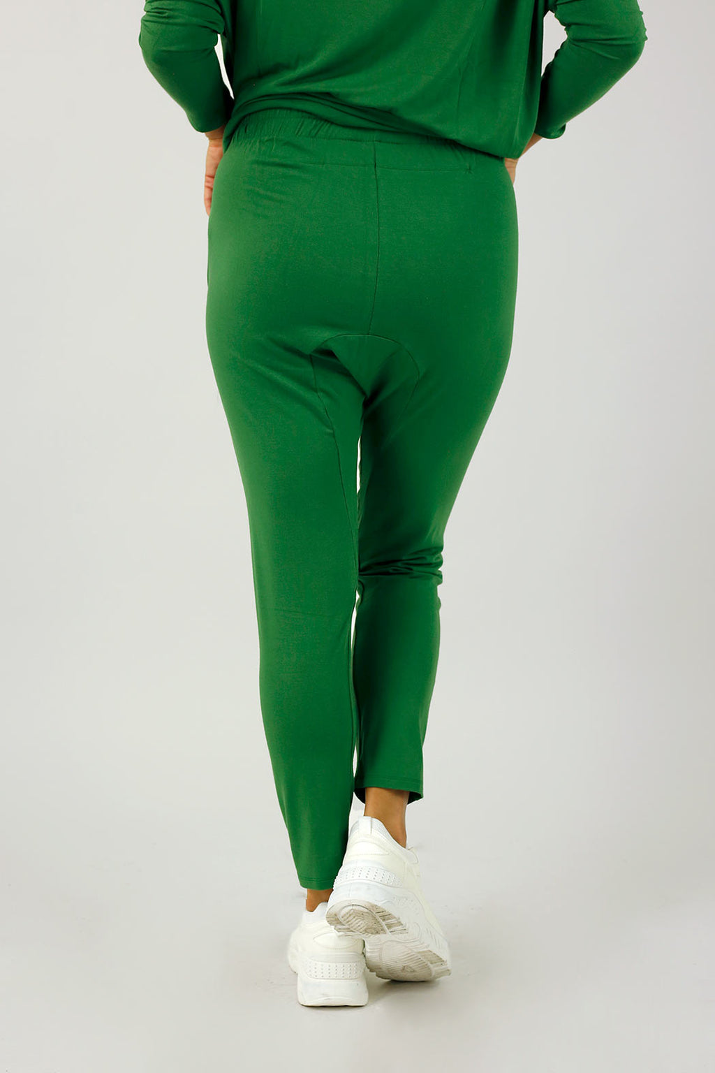 Moss Green Bamboo Slouch Pants - NT