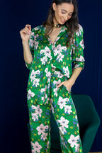 Green Silky Crop Culottes - Final Sale