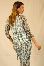 Green Mesh Drawstring Top - SALE