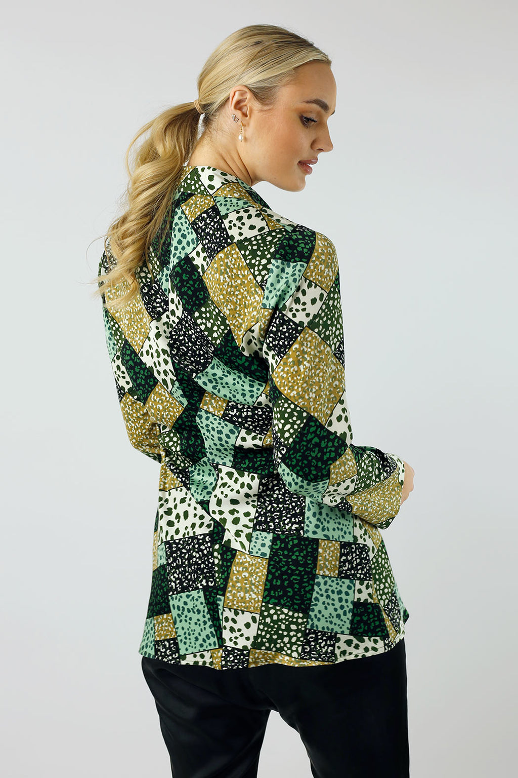 Green Patchwork Nova Shirt - FINAL SALE