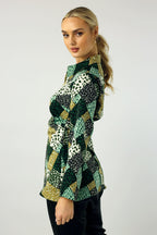 Green Patchwork Nova Shirt - FINAL SALE