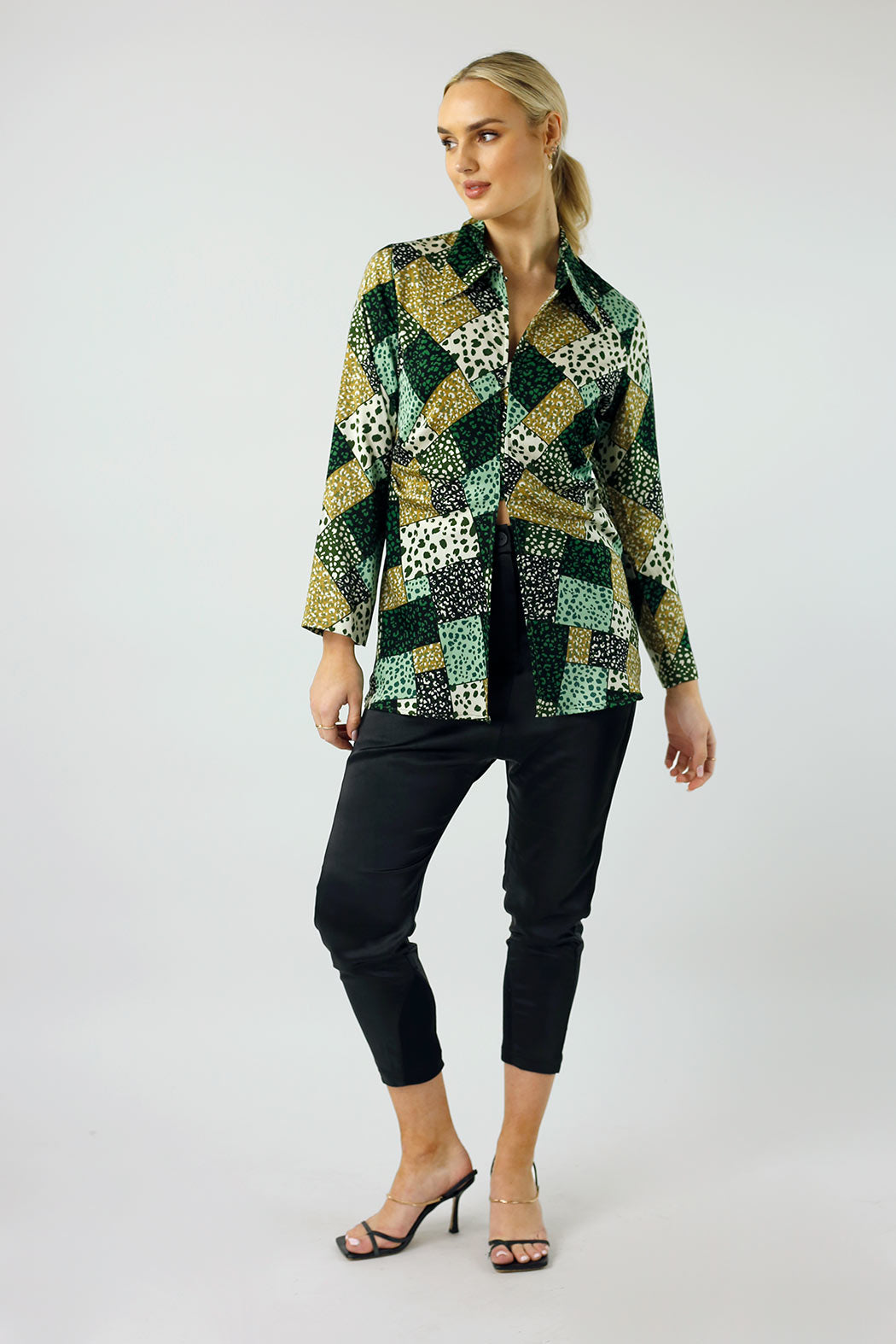 Green Patchwork Nova Shirt - FINAL SALE