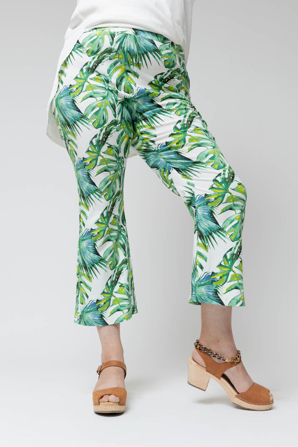 Green Palm Easy Days Stretch Pants - Final Sale
