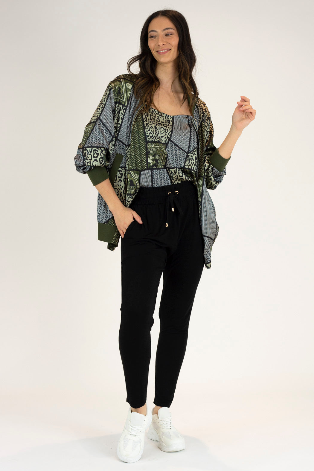 Khaki Print Silky Lily Cami - Final Sale