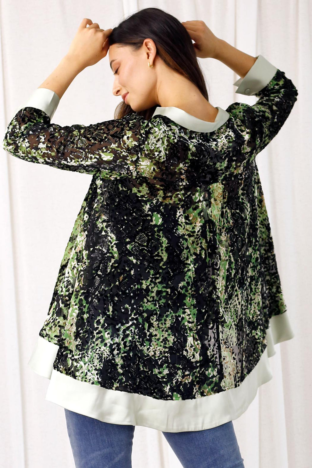 Green Luxury Swing Shirt - SALE