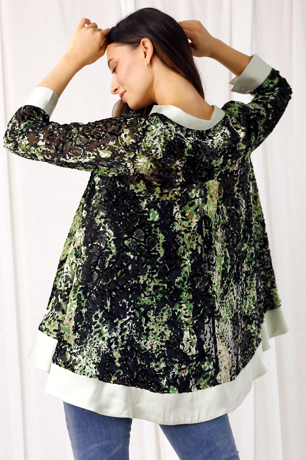 Green Luxury Swing Shirt - SALE