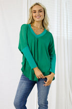 Green Seta Twist Back Top - FINAL SALE