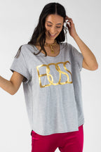 Grey Marle Boss Boyfriend T - Shirt