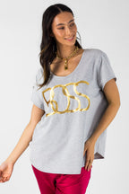 Grey Marle Boss Boyfriend T - Shirt