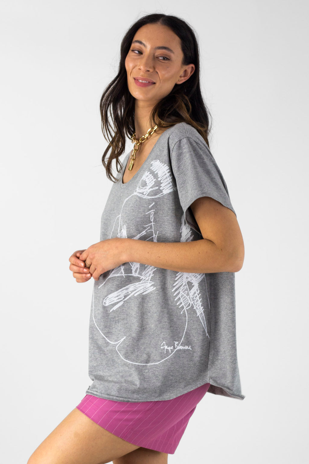 Charcoal Femme T - Shirt