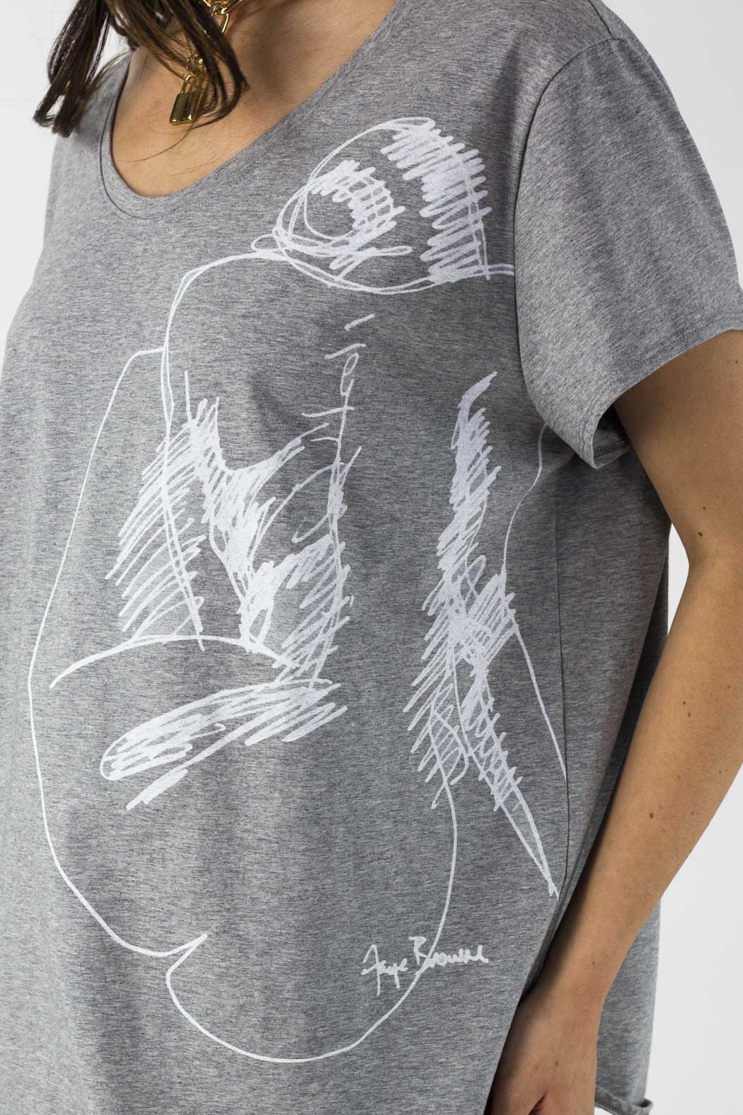 Charcoal Femme T - Shirt