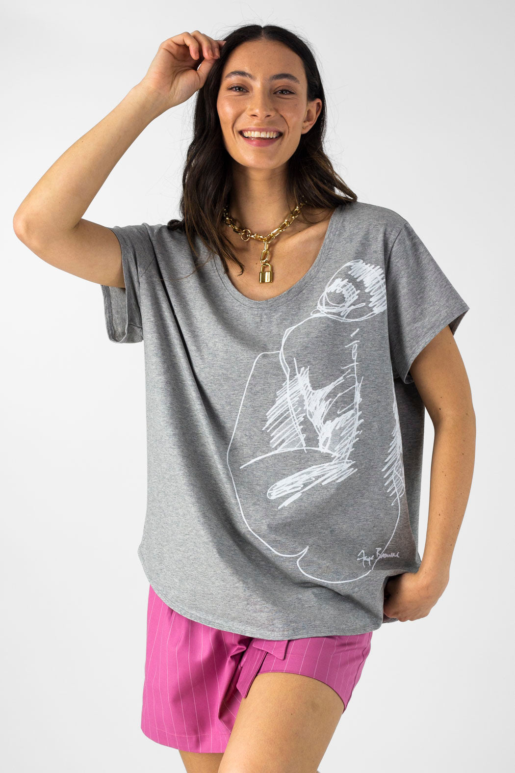 Charcoal Femme T - Shirt
