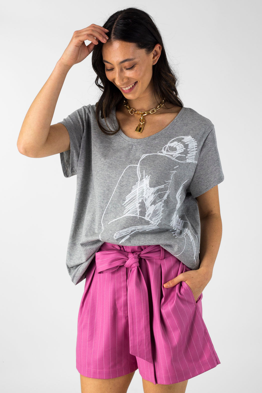Charcoal Femme T - Shirt