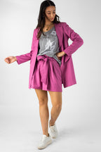 Strawberry Pinstripe Longline Blazer - FINAL SALE