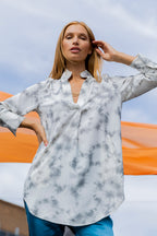White Tie Dye Blogger Pocket Tunic