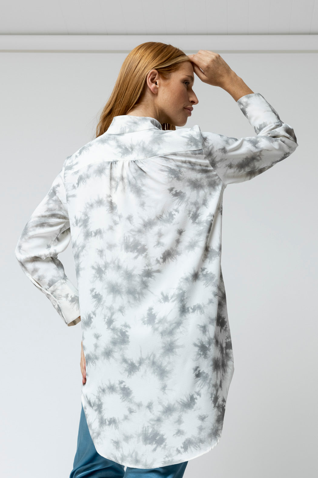 White Tie Dye Blogger Pocket Tunic