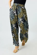 Patchwork Animal Print Silky Long Culotte - SALE