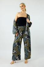 Patchwork Animal Print Silky Long Culotte - SALE