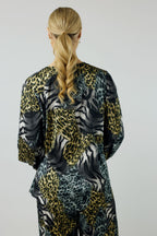 Patchwork Animal Print Wrap Top - SALE