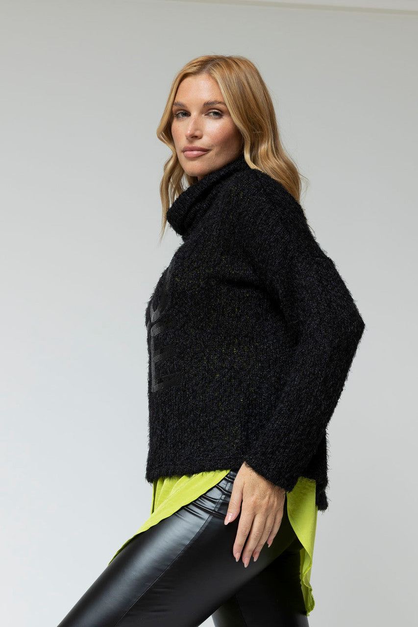 Black Fluffy Love Jumper