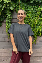 Charcoal Jersey Crew Neck T-Shirt