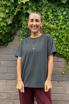 Charcoal Jersey Crew Neck T-Shirt