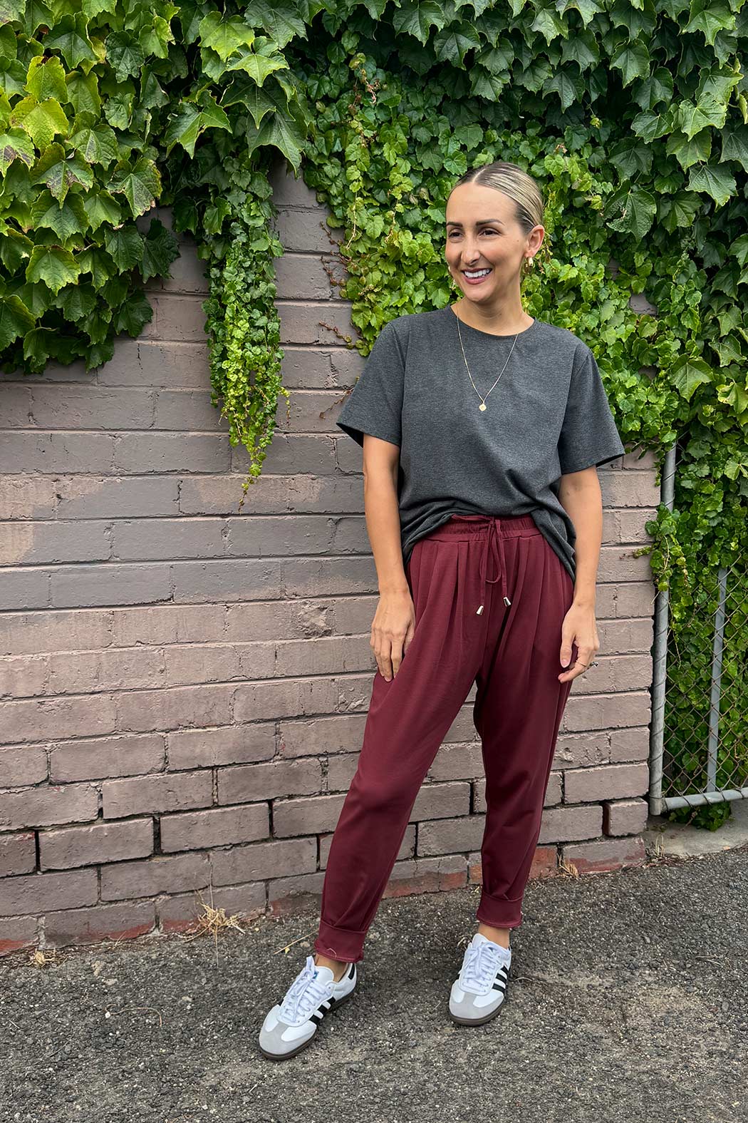 Charcoal Jersey Crew Neck T-Shirt