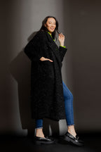 Black/Silver Cocoon Coat