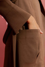 Coffee Shimmer Trench Coat