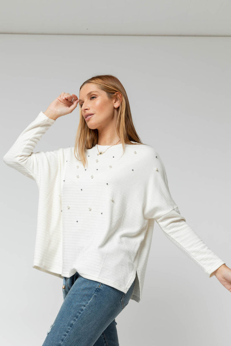 Ivory Pearl Crew Jumper-sale