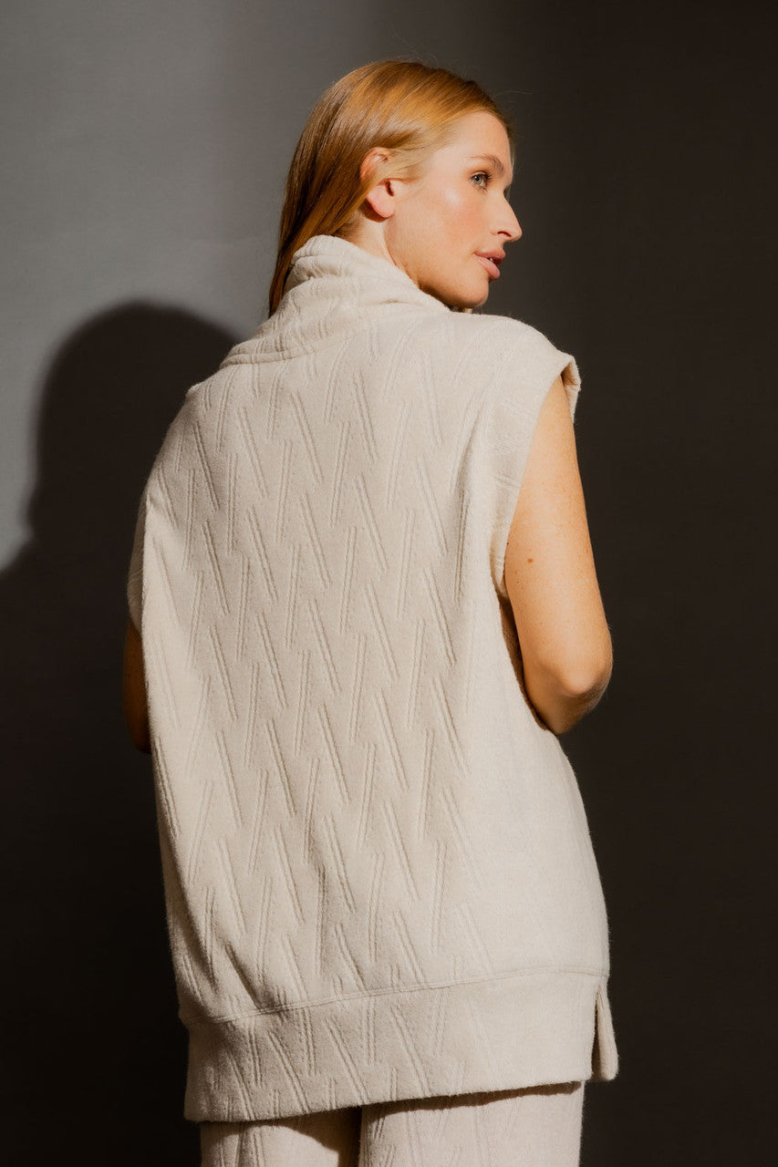 Oatmeal Cozy Cowl Vest